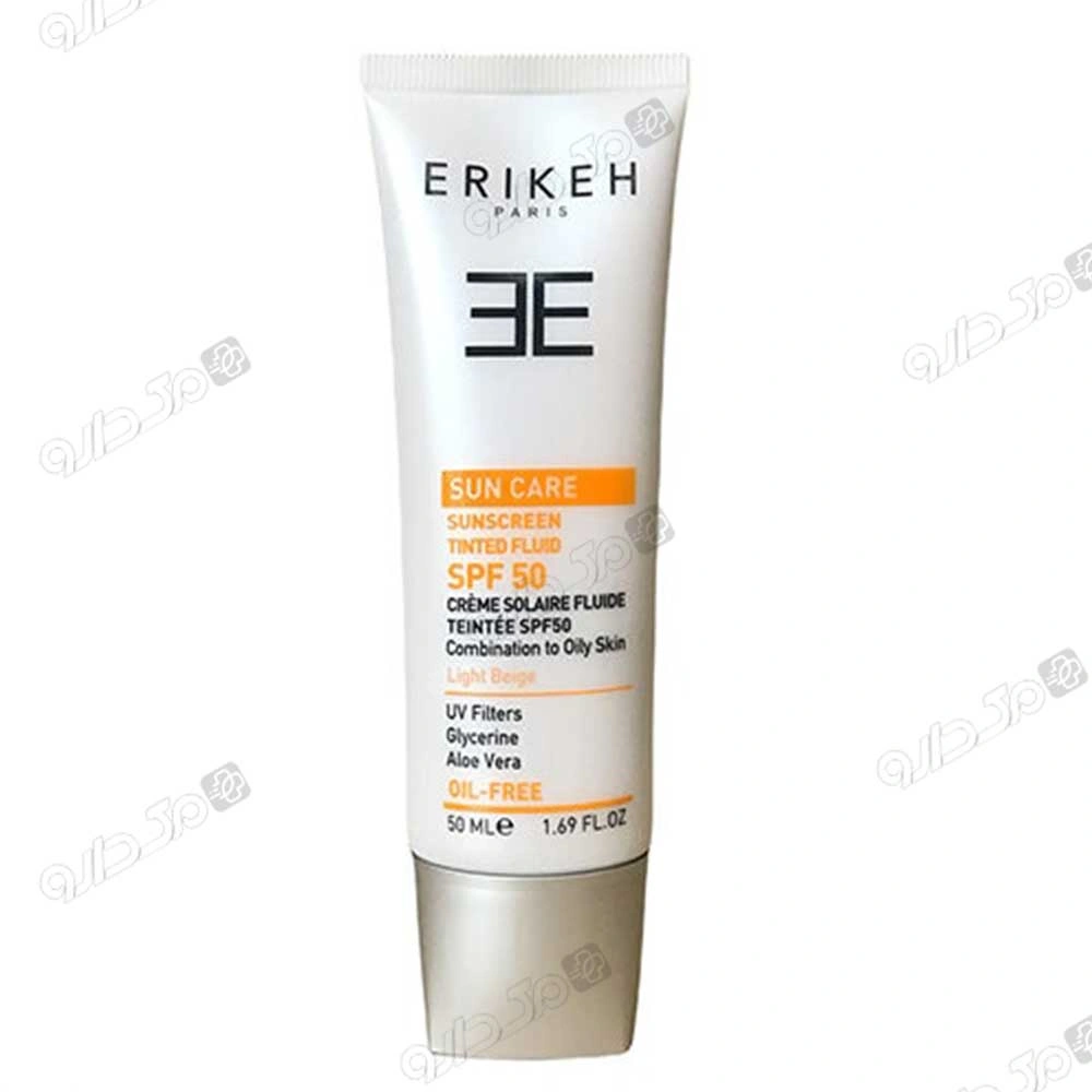 فلوئید ضد آفتاب SPF50 پوست مختلط تا چرب بژ طبیعی اریکه